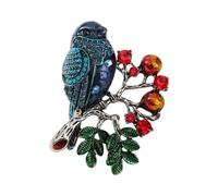 Spilla per uccelli iridescente in strass con tecnologia unica a goccia di olio, accessorio per la vita quotidiana o occasioni speciali. Spilla versatile alla moda per le donne, Taglia unica, come