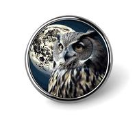 Spilla per zaino con gufo e luna, spilla decorativa carina per donna, spilla da bavero da uomo per abiti, spille alla moda per cappelli, zaini, borse, giacche, camicie, risvolti da abito - Circolari