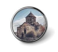 Spilla per zaino della chiesa armena, spilla decorativa carina per donne, spille da bavero da uomo per abiti, spille alla moda per cappelli, zaini, borse, giacche, camicie, abiti, revers - circolari
