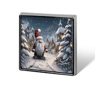 Spilla per zaino natalizia con neve, spilla decorativa carina per donna, spilla da bavero da uomo per abiti, spille alla moda per cappelli, zaini, borse, giacche, camicie, abiti, revers - Quadrati