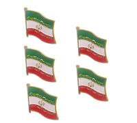 Spilla personalizzabile con emblemi patriottici dell'Iran con placcatura galvanica a prova per mostre culturali e uniformi bandiera tradizionale spilla, One Size, come descritto