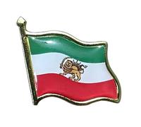 Spilla personalizzabile con emblemi patriottici iraniani con placcatura galvanica a prova per mostre culturali e uniformi Spille bandiera all'ingrosso, One Size, come descritto