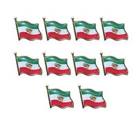 Spilla personalizzabile con emblemi patriottici iraniani con placcatura galvanica a prova per mostre culturali e uniformi Spille bandiera all'ingrosso, One Size, come descritto