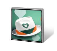 Spilla personalizzata a forma di cuore sul bavero del cappello per uomo e donna, spilla quadrata carina e divertente per spille in lega di alluminio facili e sicure, accessori per abiti da sposa e fes
