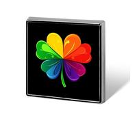Spilla personalizzata a forma di trifoglio colorato arcobaleno, spilla da bavero, cravatta, abiti, accessori per matrimoni, compleanni, uomini e donne
