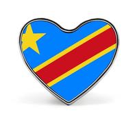 Spilla Personalizzata Con Bandiere Nazionali Della Repubblica Del Congo Spilla Da Bavero In Metallo Rotonda/Quadrata/A Forma Di Cuore Con Bottone A Farfalla Spille Per Uomo E Donna Accessori Regalo