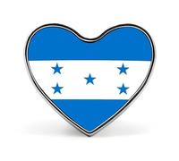 Spilla Personalizzata Con Bandiere Nazionali Della Repubblica Dell'Honduras Spilla Da Bavero In Metallo Rotonda/Quadrata/A Forma Di Cuore Con Bottone A Farfalla Spille Per Uomo Donna Accessori Regalo