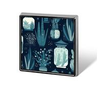 Spilla personalizzata con piante succulente e cactus per uomo e donna, spilla quadrata carina e divertente per spille in lega di alluminio facili e sicure, accessori per abiti da sposa e feste