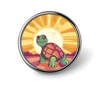 Spilla personalizzata con tartaruga al sole, spilla in lega di alluminio, personalizzata da 1 pollice per zaini, cappelli, giacche, abiti, decorazioni