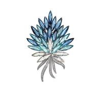 Spilla pesce blu ondulato, eleganti spille da bavero con fiori in strass, spille farfalla portafortuna fatte a mano, accessori gioielli per donna (Style D)