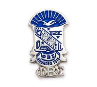 Spilla Phi Beta Sigma Shield, Ottone, Senza pietra