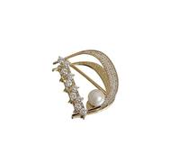 Spilla Pin Gioielli di design placcati in oro 14 carati Spilla con lettera D. Accessori eleganti da lavoro quotidiano da donna