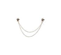 Spilla Pin Pilla Catena 6Pcs Cross Crown Pearl Tassel Brooch