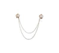 Spilla Pin Pilla Catena 6Pcs Cross Crown Pearl Tassel Brooch