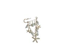 Spilla Pin Pilla Catena 6Pcs Starfish Shell Tassel Chain Brooch | Accessory For Garment Decor