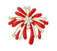 Spilla Pirotecnica con strass e arte smaltata, ideale per l'uso quotidiano e spilla in lega per eventi speciali, Misura unica, come descritto