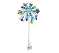 Spilla Pirotecnica con strass e arte smaltata, ideale per l'uso quotidiano ed eventi speciali elegante spilla, One Size, come descritto