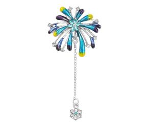 Spilla Pirotecnica con strass e arte smaltata, ideale per l'uso quotidiano ed eventi speciali elegante spilla, One Size, come descritto