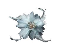 Spilla Piume Eleganti spille con piume e cristalli for capelli da donna ragazza, for feste matrimoni, accessori for corpetti per la Festa(Cyan)