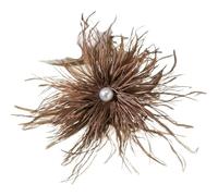 Spilla Piume Spilla grande con piuma multicolore da 21 cm for donna, spilla di perle lusso, for feste, accessorio for gioielli in tessuto per la Festa(Color 07)