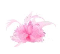 Spilla Piume Spille con ciondolo, spille fiori in tessuto, accessori for capelli, cerchietto for for ragazze, decorazione for feste per la Festa(Pink)