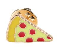 Spilla Pizza Cartone Animato in Lega di Zinco, Gialla, Delicata