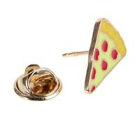 Spilla Pizza Cartone in Lega di Zinco Gialla, Piccola e Delicata
