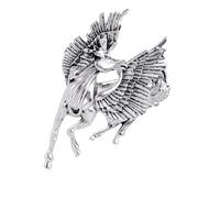 Spilla placcata a forma di cavallo volante realizzata in lega di alta qualità con un design unico mitico per migliorare la moda e regalare una spilla regalo, Misura unica, come descritto
