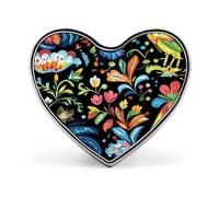 Spilla polacca a forma di cuore con gallo, per cravatta, abiti, matrimoni, compleanni, per uomini e donne, Love form, Metallo