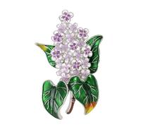 Spilla portatile a forma di ortensia progettata per essere comoda nella vita quotidiana, realizzata in lega robusta e smaltata alla moda, Misura unica, come descritto