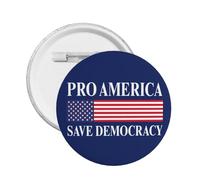 Spilla Pro America Save Democracy Anti-47, distintivo decorativo in metallo, 1 pezzo