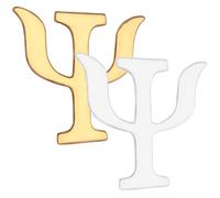 Spilla Psicologia 2 Pezzi in Lega Argento, Elegante e Contemporanea | Design Simbolo Psi, Finitura Lucida, per Giacche e Cappotti, Regalo Laurea, Look Formale Raffinato