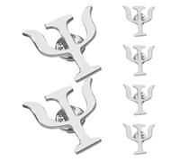 Spilla Psicologia Vintage 6 Pezzi in Lega Argento | Simbolo Psi, Decorazione Versatile per Abiti e Cappelli, Idea Regalo per Laurea, Stile Elegante