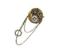 Spilla, Punk Gothic Gear Clock Nappe Spilla Pin, Vintage Suit Pins Coat Collar Pin, Nappe Catena Spille da bavero Gear