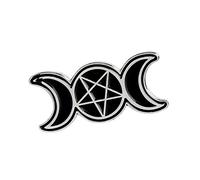 Spilla Punk in smalto duro Tripla Luna Scrigno Pugnale Poker Collane Strega Spille Pratico e PopolareTrattamento molto attraente