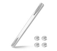 Spilla quadrata 8 mm x 120 mm per maniglie delle porte - Quadrato per maniglia della porta, fresata su entrambi i lati, applicabile alle maniglie delle porte interne zincate, con 4 viti esagonali M6