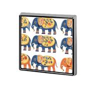 Spilla quadrata a forma di elefante, stile bohémien, per zaini, giacche, cappelli, decorazione