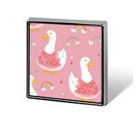 Spilla quadrata arcobaleno Silly Goose, spilla in metallo, spilla da bavero, giacca, cappello, borsa, accessori, decorazione