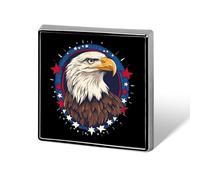 Spilla quadrata Bald Eagle1 del 4 luglio, spilla in metallo, spilla da bavero, giacca, cappello, borsa, accessori, decorazione