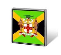 Spilla quadrata con bandiera dello stemma giamaicano, spilla da bavero, cravatta, abito, accessori per matrimonio e compleanno, per uomo e donna