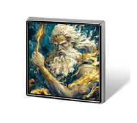 Spilla quadrata con mito Zeus e tuono, spilla in metallo, spilla da bavero, giacca, cappello, borsa, accessori, decorazione