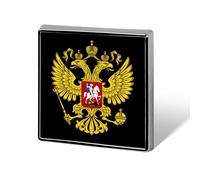 Spilla quadrata con stemma russo, spilla da bavero, cravatta, abito, accessori per matrimonio, compleanno, per uomo e donna