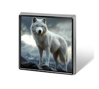 Spilla quadrata con sulla cima della montagna, spilla in metallo, spilla da bavero, giacca, cappello, borsa, accessori, decorazione