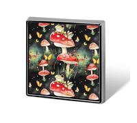 Spilla quadrata elegante a forma di rana, fungo, farfalla, nebbia, spilla, bottoni, distintivi, senza cuciture, per qualsiasi occasione.