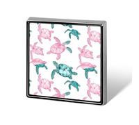 Spilla quadrata elegante con tartarughe mutanti, spille, bottoni, distintivi, senza cuciture, per ogni occasione