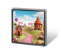 Spilla quadrata in lega di alluminio Candy Land, spilla alla moda, spilla decorativa per uomo, donna, zaini, vestiti, giacche, regalo
