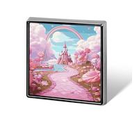 Spilla quadrata in lega di alluminio Candy Land, spilla alla moda, spilla decorativa per uomo, donna, zaini, vestiti, giacche, regalo