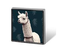 Spilla quadrata in lega di alluminio, spilla con lama in alpaca, spilla alla moda, decorazione per zaini, vestiti, giacche, regalo per uomo e donna
