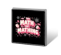 Spilla quadrata in metallo "La matematica non è matematica", spilla da bavero alla moda, gioiello decorativo unisex