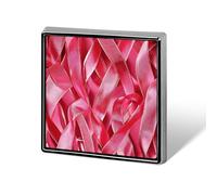 Spilla quadrata smaltata con nastri astratti per la lotta contro il cancro al seno, ideale come decorazione per cappelli, abbigliamento, borse, accessori e regali.